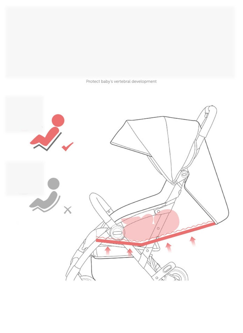 Generic Foldable Portable Sitting and Reclining Stroller  - Image 4