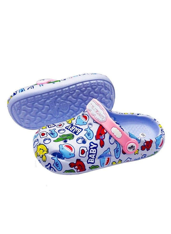 Kids Anti Slip Cartoon Printed Sandals And Clogs Slippers