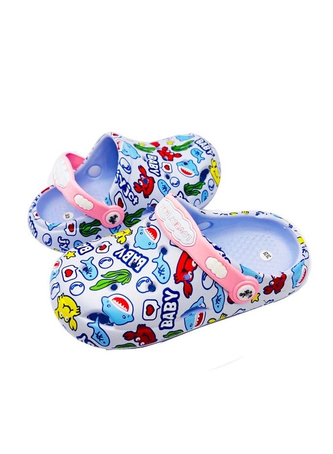 Kids Anti Slip Cartoon Printed Sandals And Clogs Slippers