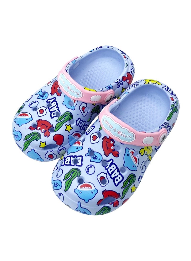 Kids Anti Slip Cartoon Printed Sandals And Clogs Slippers