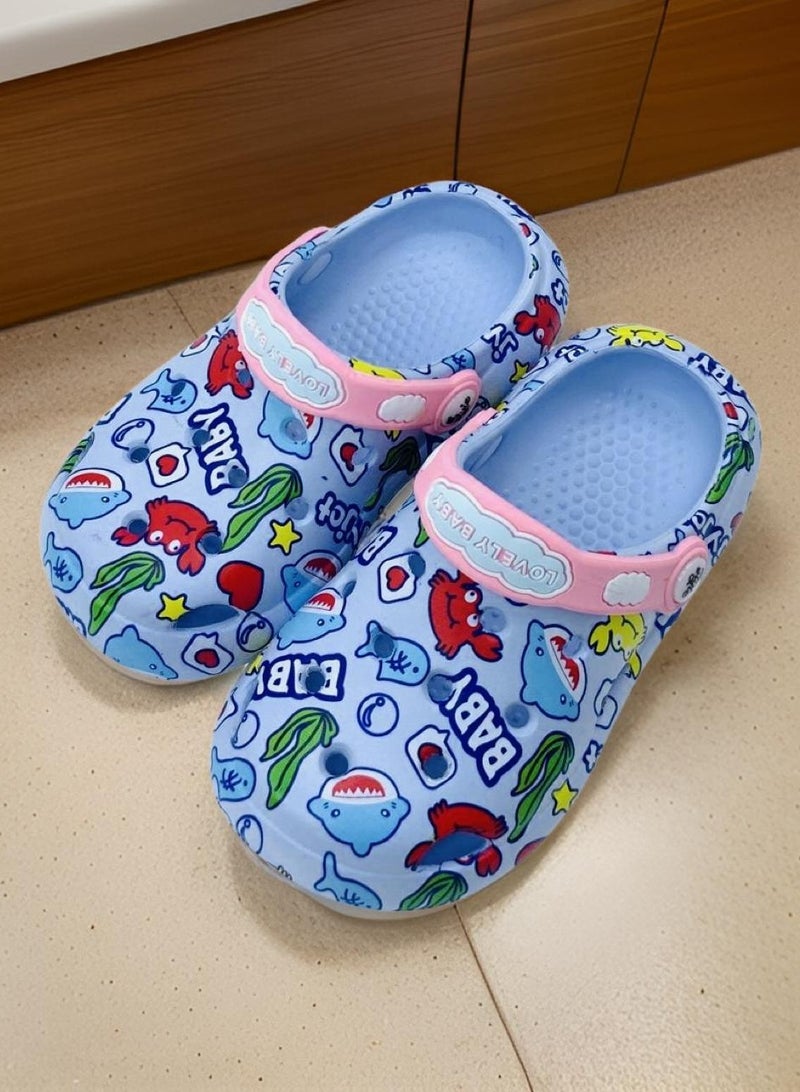 Kids Anti Slip Cartoon Printed Sandals And Clogs Slippers