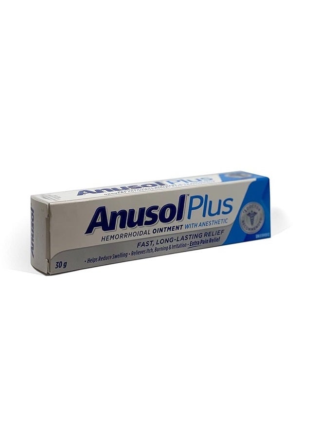 ANUSOL Plus Hemorrhoidal Ointment Treatment 30 g Tube - Image 2