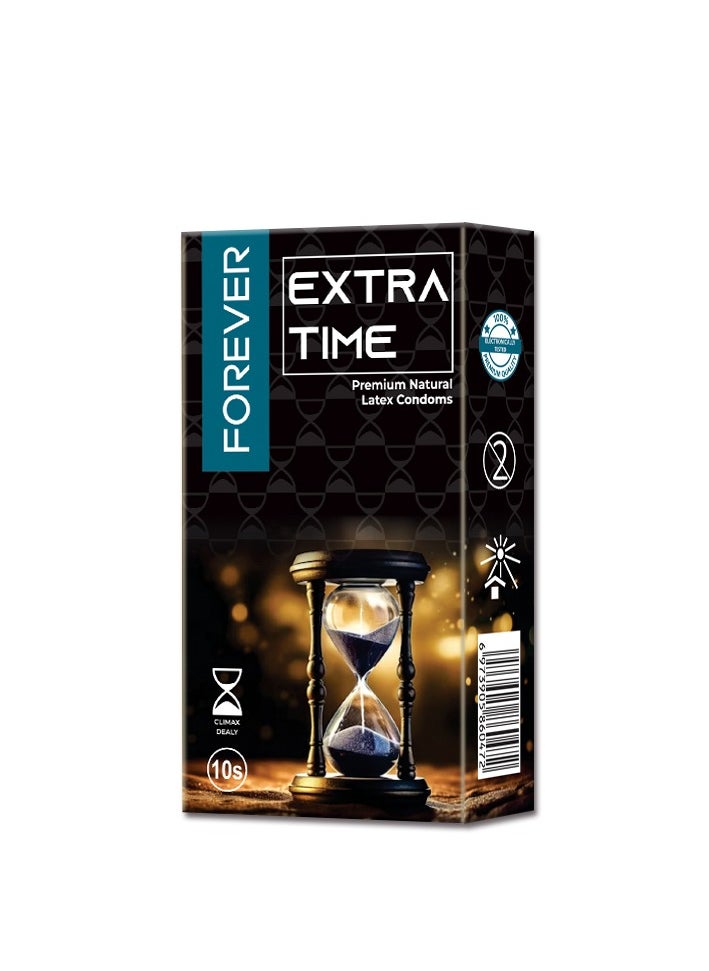 Forever - Forever Condom - EXTENDED PLEASURE Climax Control Extra time Extended Pleasure Condoms 10-Piece Extra Time Premium Natural Latex Condoms - Image 1
