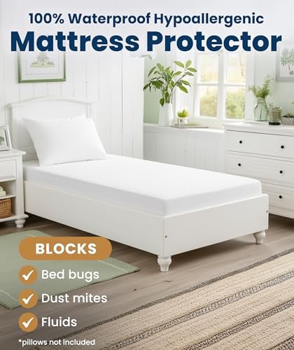 Everlasting Comfort Premium Twin Size Mattress Protector - Waterproof & Hypoallergenic, Noiseless Design, Washable Cover, 18" Deep Pocket, Bed Bug & Dust Mite Protection Cover for Sleep Hygiene - Image 2