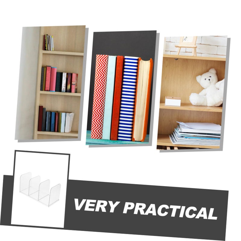 Transparent Acrylic Book Holder Organizer For Desk Office Documents Books Magazines - Image 4