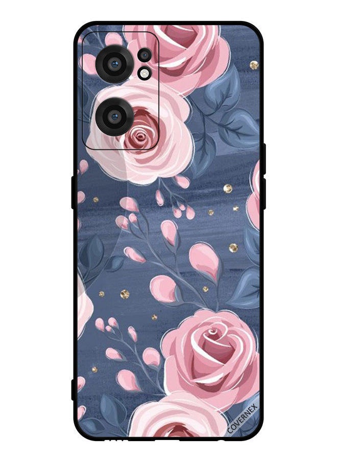 Protective Case Cover For OnePlus Nord CE 2 5G Rose And Leaves Pattern