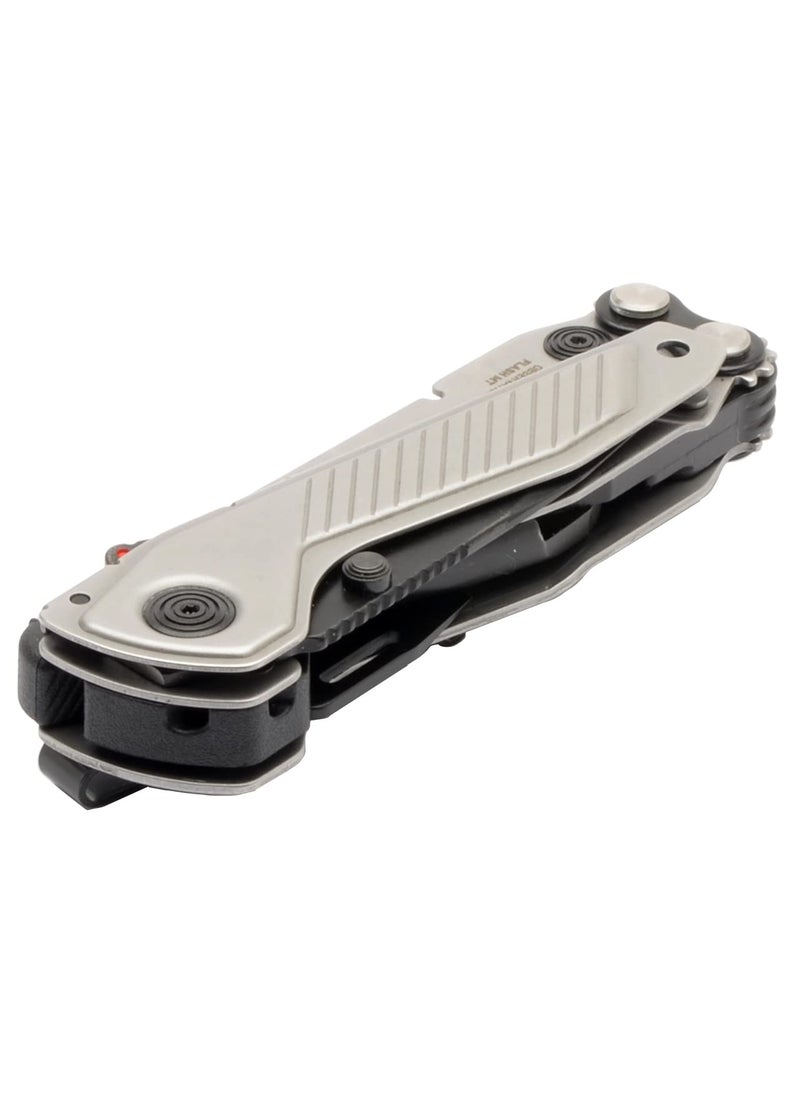 SOG SOG Everyday Daily Solution EDC CRYO D2 Steel Compact Pocket Size Flash MT Multi-Tool, 7 Tools, Stainless-Steel Housing, Silver & Black  - Image 2