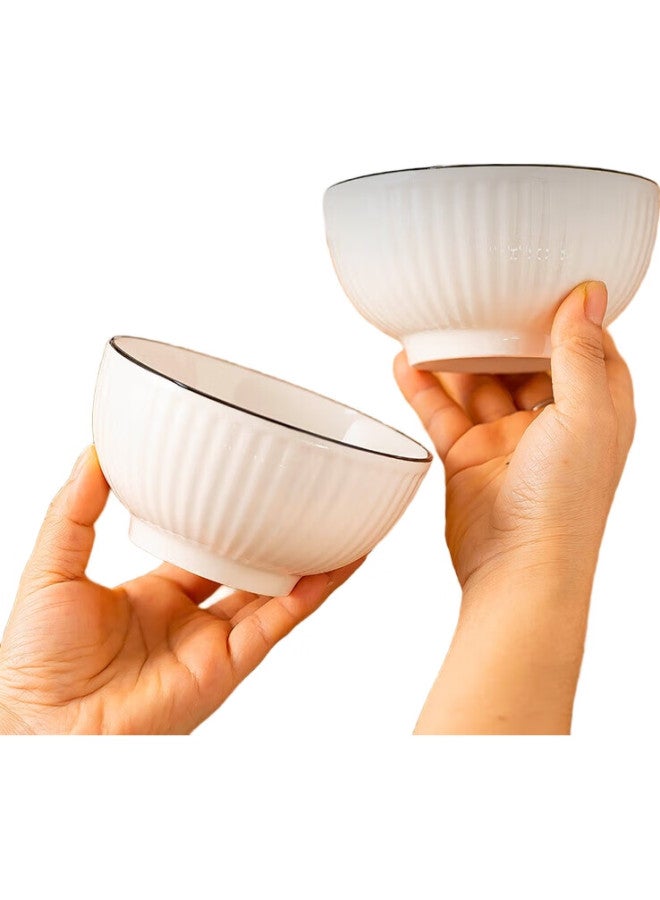 JD.com Jd Jingzao Dinnerware Set, Housewarming Porcelain Dish Set For Home Use Style Yamada Rice Bowls, 4.5 Inches * 2 - Image 2