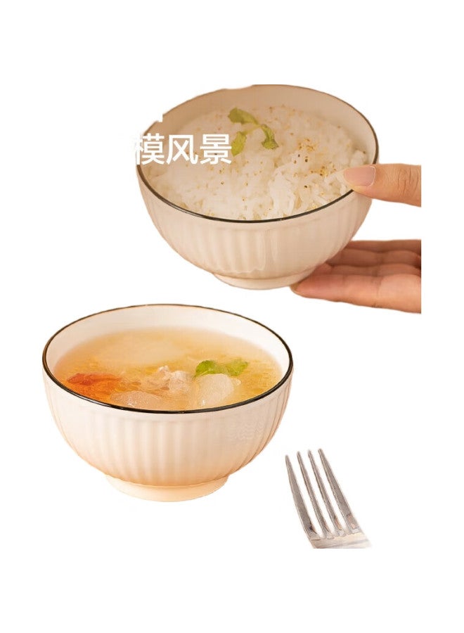 JD.com Jd Jingzao Dinnerware Set, Housewarming Porcelain Dish Set For Home Use Style Yamada Rice Bowls, 4.5 Inches * 2 - Image 3