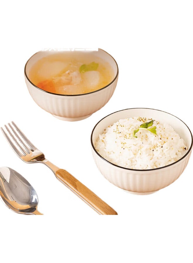 JD.com Jd Jingzao Dinnerware Set, Housewarming Porcelain Dish Set For Home Use Style Yamada Rice Bowls, 4.5 Inches * 2 - Image 1