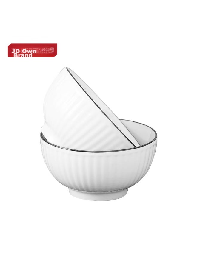 JD.com Jd Jingzao مجموعة أدوات مائدة، مجموعة أطباق خزفية لاستقبال المنزل الجديد لاستخدام المنزل ستايل Yamada أوعية أرز، 4.5 بوصة * 2 - Image 2