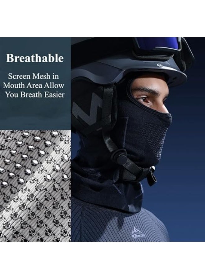 Bukela Winter Ski Mask for Men Women, Helmet Friendly Motorcyde Balaclava Full Face Masks Cold Weather Head Cover for Skiing - Image 3