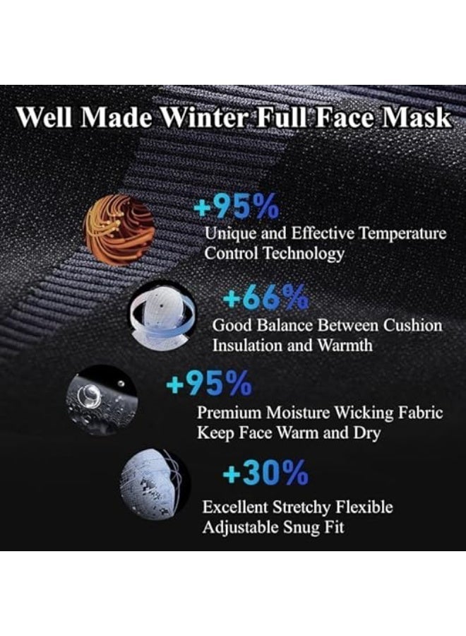 Bukela Winter Ski Mask for Men Women, Helmet Friendly Motorcyde Balaclava Full Face Masks Cold Weather Head Cover for Skiing - Image 5