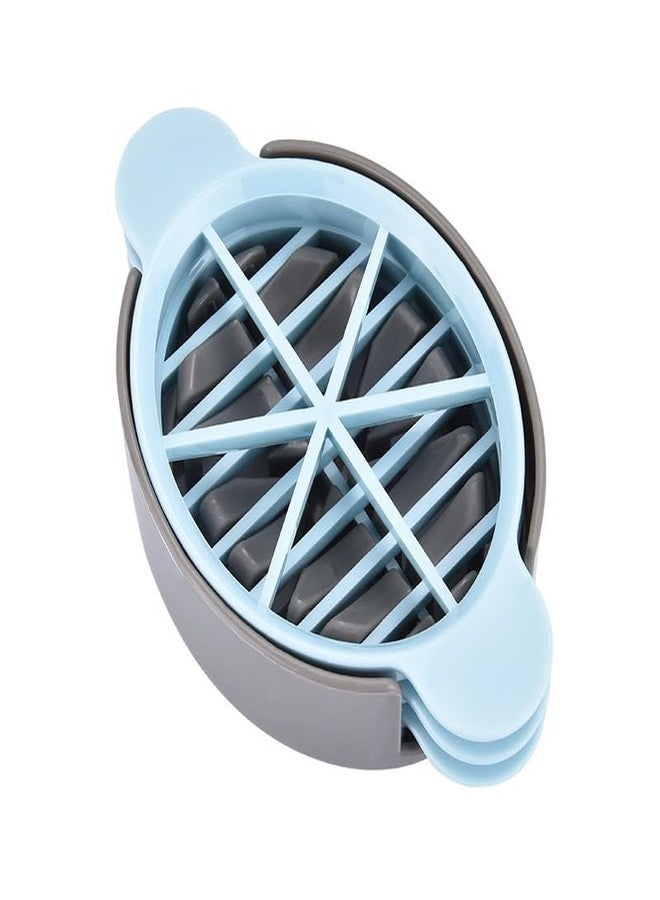 MIXNEX 3-in-1 Egg Slicer for Hard-Boiled Eggs, Preserved Eggs, Century Eggs - Multi-Functional Kitchen Egg Cutter with Stainless Steel Wires - Cross-Border Household Tool for Even, Clean Cuts (Blue) - Image 1