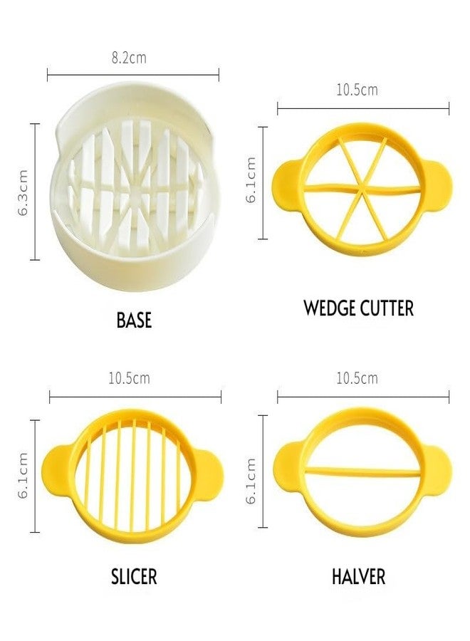 MIXNEX 3-in-1 Egg Slicer for Hard-Boiled Eggs, Preserved Eggs, Century Eggs - Multi-Functional Kitchen Egg Cutter with Stainless Steel Wires - Cross-Border Household Tool for Even, Clean Cuts (Blue) - Image 2
