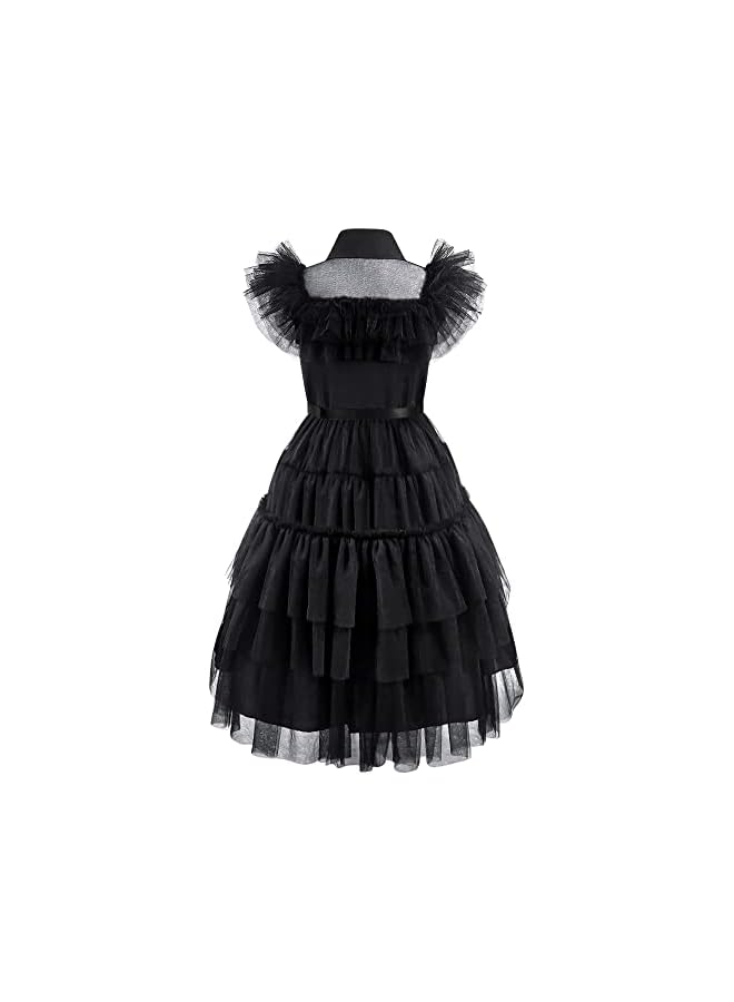 NIBEMINENT Black costume girls dress for Kids Black Family Costumes Halloween costumes girls Party Dress 4-13Y - Image 2