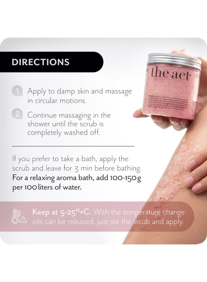 THE ACT Detox Organic Body Scrub with Himalayan u0026 Sea Salt - Anti Cellulite Nourishing Restores Cleanser Scrubs for Legs, Feet, Hands - Gifts for Women Men, Home Spa Care, Vegan (10.58 Oz, Grapefruit) - Image 2