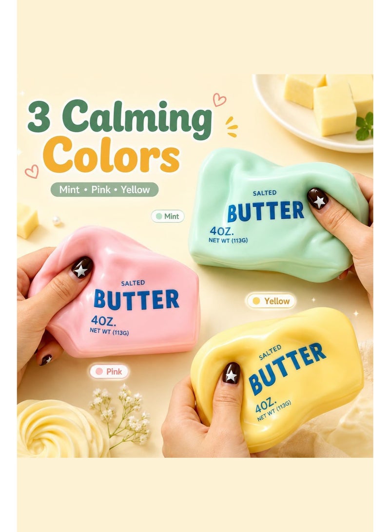 YUANBAO KING Crunchy Butter Squishy Building blocks Filled, Slow Rising Squeeze | Crunchy Butter Squishies Realistic Food Stress Stick Rebound Calming Desk Decor Favor Gifts for Adults - Image 4