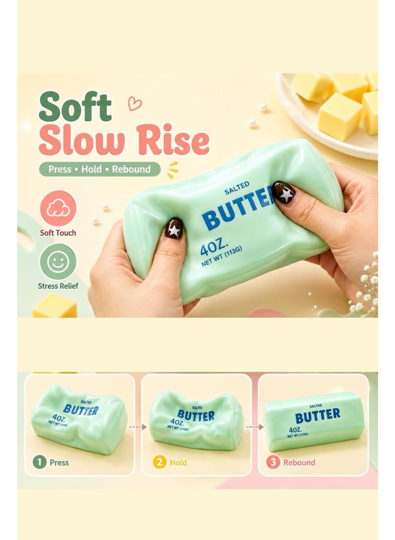 YUANBAO KING Crunchy Butter Squishy Building blocks Filled, Slow Rising Squeeze | Crunchy Butter Squishies Realistic Food Stress Stick Rebound Calming Desk Decor Favor Gifts for Adults - Image 2