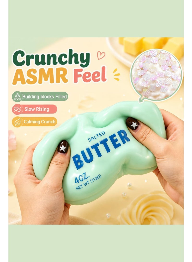 YUANBAO KING Crunchy Butter Squishy Building blocks Filled, Slow Rising Squeeze | Crunchy Butter Squishies Realistic Food Stress Stick Rebound Calming Desk Decor Favor Gifts for Adults - Image 5