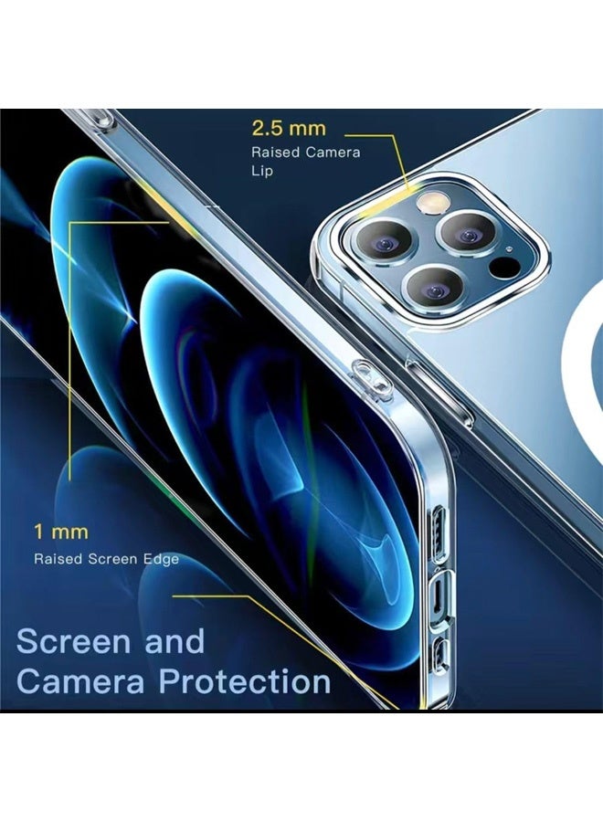 Magnetic for iPhone 13 Case [Compatible with Magsafe] [Military-Grade Protection] Thickened Anti-Drop Transparent Anti-Yellowing Protective case (Transparent, iPhone 13) - Image 4