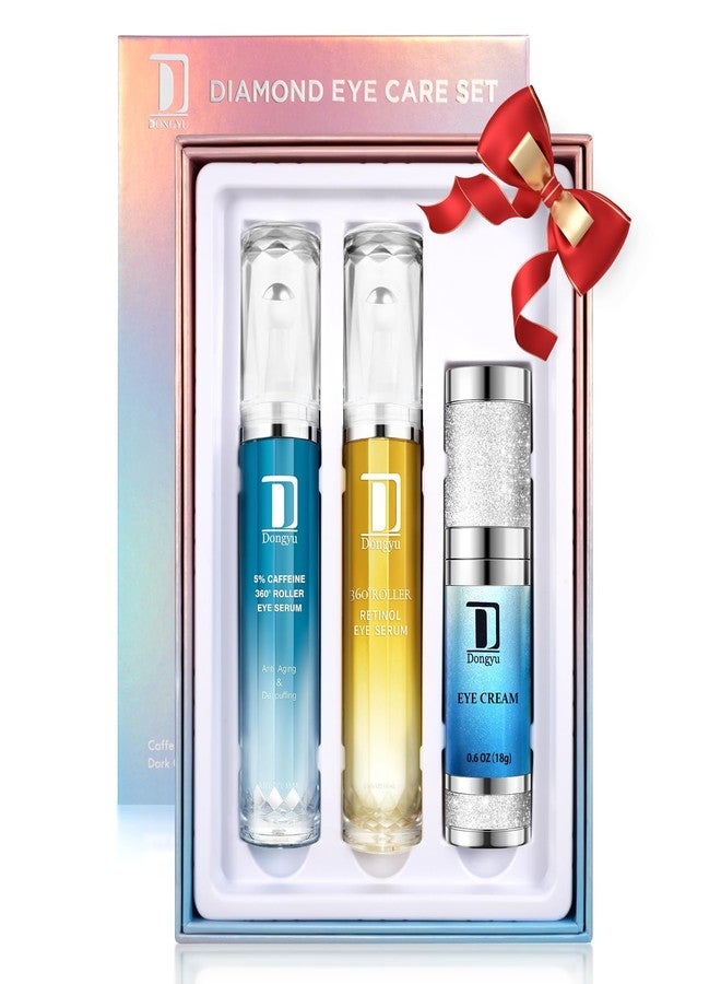 Dongyu Caffeine Eye Cream Set: Eye Serum Kit for Dark Circles Puffiness - Self Care Gifts for Women Birthday Gifts for Her - Image 1