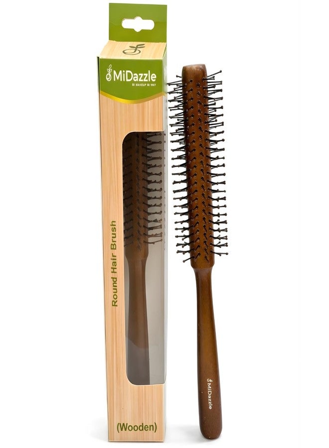 Midazzle Wooden Bold Hair Brush for Women & Men | Natural Wooden Bristles Scalp Massage Comb | Anti-Static, Reduces Frizz & Hair Fall | Detangling Paddle Brush for Thick, Curly & Straight Hair (MIHB0047) - Image 1