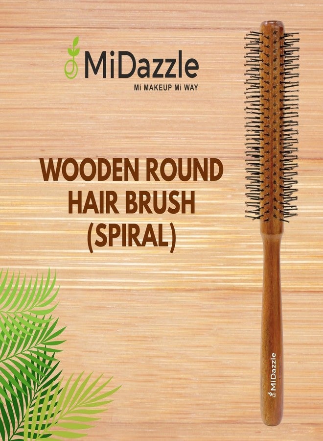Midazzle Wooden Bold Hair Brush for Women & Men | Natural Wooden Bristles Scalp Massage Comb | Anti-Static, Reduces Frizz & Hair Fall | Detangling Paddle Brush for Thick, Curly & Straight Hair (MIHB0047) - Image 2