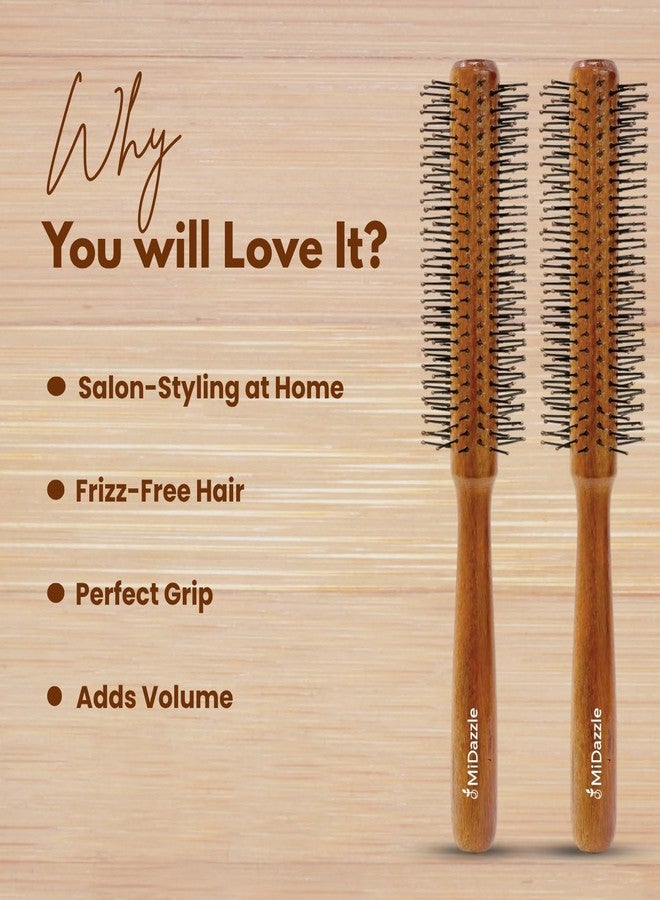 Midazzle Wooden Bold Hair Brush for Women & Men | Natural Wooden Bristles Scalp Massage Comb | Anti-Static, Reduces Frizz & Hair Fall | Detangling Paddle Brush for Thick, Curly & Straight Hair (MIHB0047) - Image 3