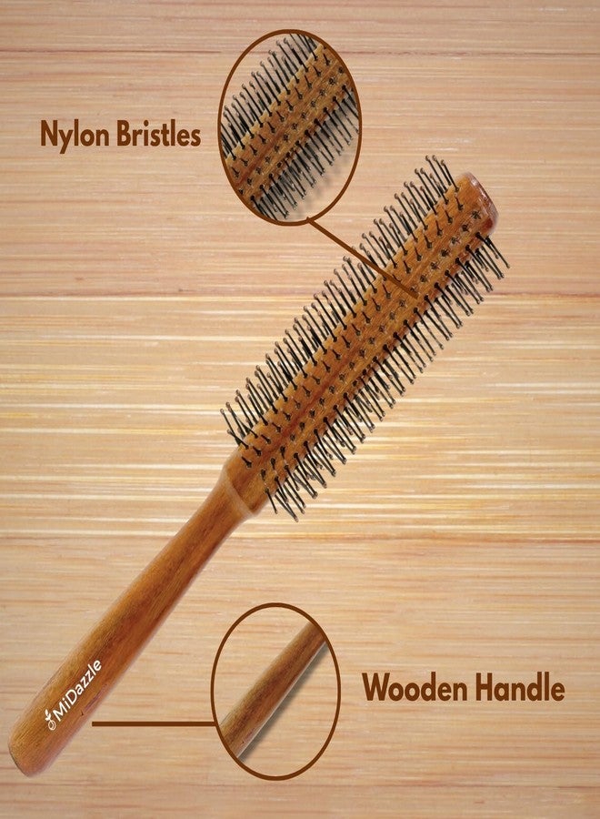 Midazzle Wooden Bold Hair Brush for Women & Men | Natural Wooden Bristles Scalp Massage Comb | Anti-Static, Reduces Frizz & Hair Fall | Detangling Paddle Brush for Thick, Curly & Straight Hair (MIHB0047) - Image 4