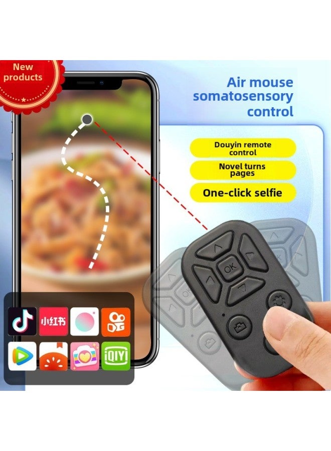 Mobile Phone Bluetooth Remote Control Air Mouse Gesture Control Self-timer Artifact Page Turning Pen Short Video Novel Praise-Color:Black - Image 1