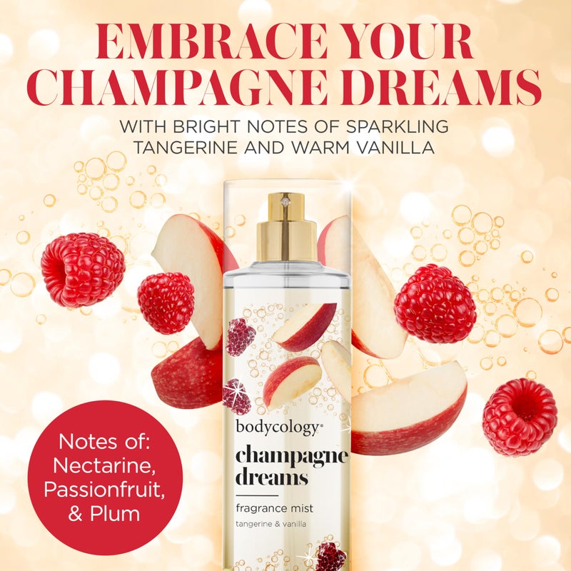 Bodycology باديكولوجي رذاذ الجسم المعطر طويل الأمد، أحلام الشمبانيا، 8 أونصة سائلة - Image 2
