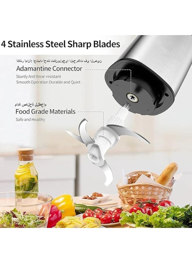 توب كور مفرمة لحم كهربائية بمحرك 300 واط – سعة 2 لتر، 4 شفرات من الفولاذ المقاوم للصدأ، تحكم بسرعتين، نظام قفل أمان وقدرة متعددة الاستخدامات لتقطيع الطعام - Image 4