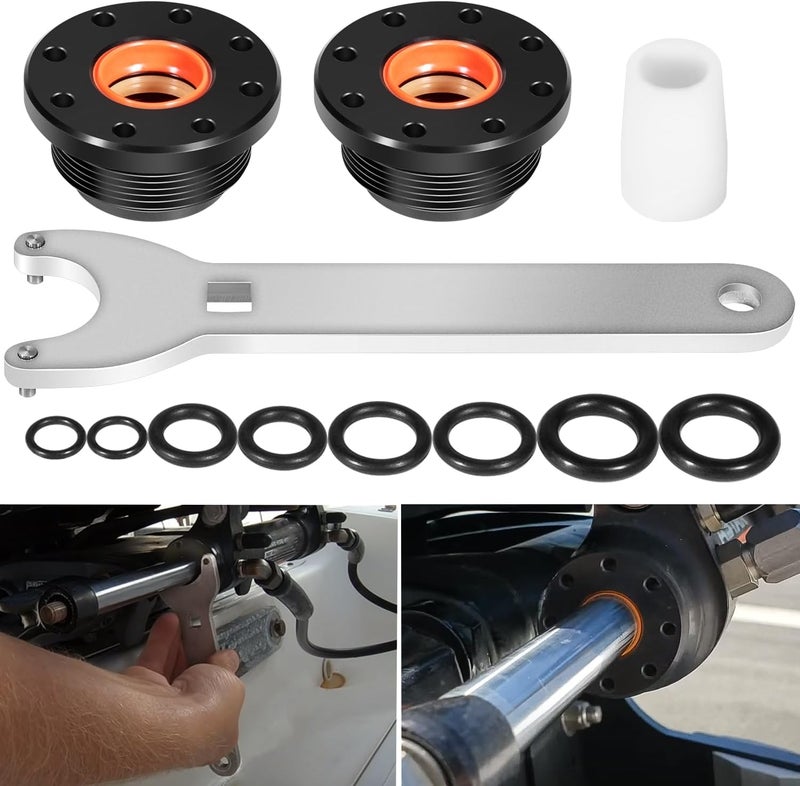 Danti HC5345 Seal Kit For SeaStar Hydraulic Steering Cylinder Seal Kit with Pin Wrench HS5157 compatible with HC5340, HC5341, HC5342, HC5343, HC5344, HC5345,HC6750, HC6751 - Image 1