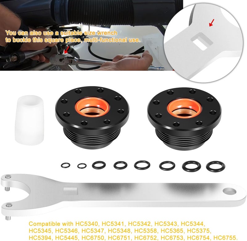 Danti HC5345 Seal Kit For SeaStar Hydraulic Steering Cylinder Seal Kit with Pin Wrench HS5157 compatible with HC5340, HC5341, HC5342, HC5343, HC5344, HC5345,HC6750, HC6751 - Image 5
