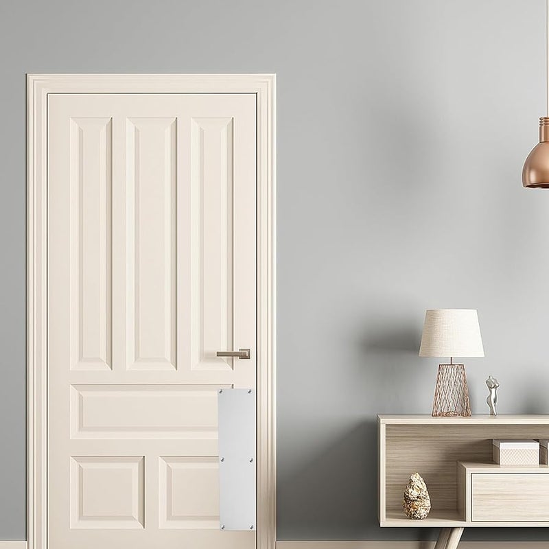 Stainless Steel Door Kick Plate Metal Reinforcement Protector For Indoor Outdoor Doors - Image 5