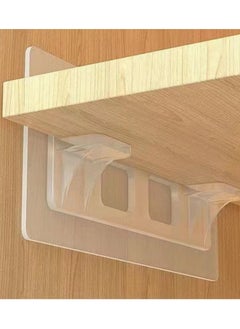 Y&D 12 Pcs Adhesive Shelf Brackets No Drill Support Pegs Punch Free Pins Cabinet Clips for Kitchen Book Shelves Closet Clapboard Layer  - Image 3