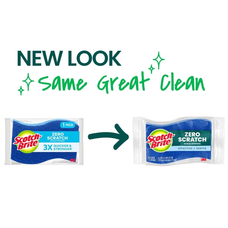 Scotch Brite Scotch-Brite Zero Scratch Scrub Sponge, 9 Units per Each - Image 2
