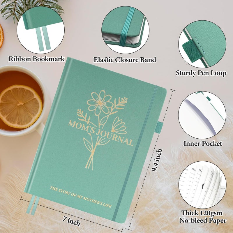 SIMSIMY Mom Life Story Book Journal, A Mother’S Guided Journal with Prompt Questions to Share Her Journey & Memories, Meaningful Family Keepsake Gift for Mother's Day, Birthday, Christmas from - Image 5