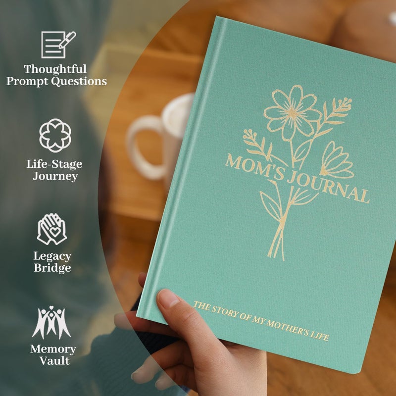 SIMSIMY Mom Life Story Book Journal, A Mother’S Guided Journal with Prompt Questions to Share Her Journey & Memories, Meaningful Family Keepsake Gift for Mother's Day, Birthday, Christmas from - Image 2