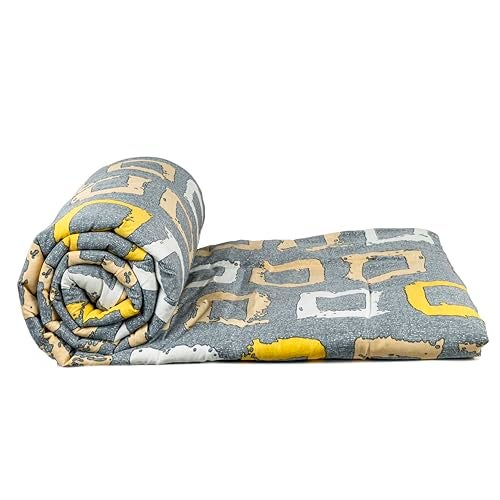 CHANDRAVATI 240 GSM Microfiber Reversible AC Comforter/Quilt/Duvets/Summer Blanket for Double Bed King Size [230x250 cm] (Grey) - Image 4