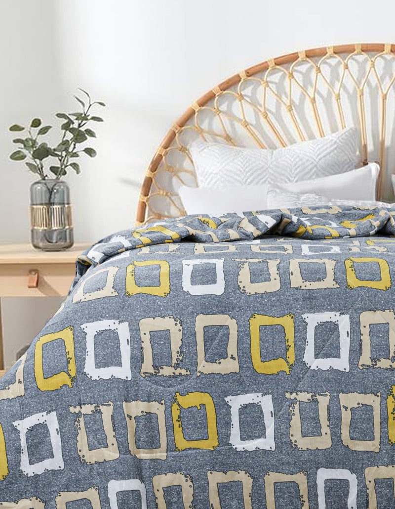 CHANDRAVATI 240 GSM Microfiber Reversible AC Comforter/Quilt/Duvets/Summer Blanket for Double Bed King Size [230x250 cm] (Grey) - Image 5
