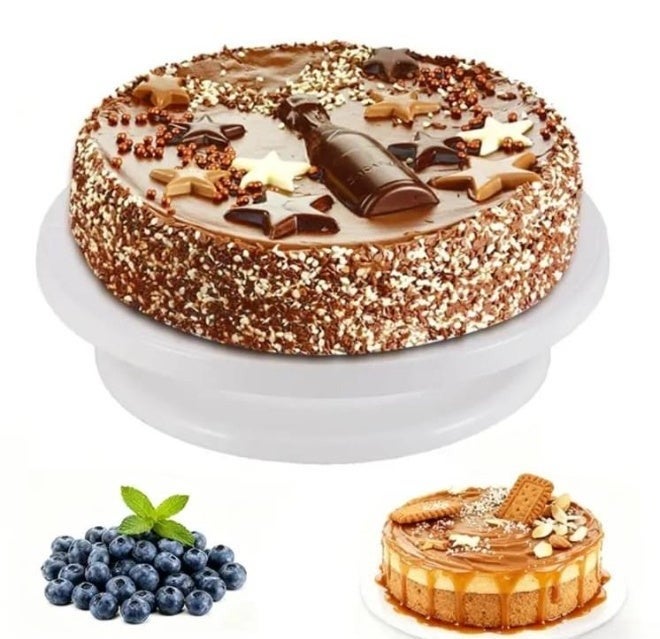 LDQ 360° Rotating Cake Turntable Stand for Cake Decorating | Heavy-Duty Non-Slip Baking Spinner for Cakes, Cupcakes & Pastries | Professional Cake Decorating Tool for Home Bakers | Pack of 1 - Image 4