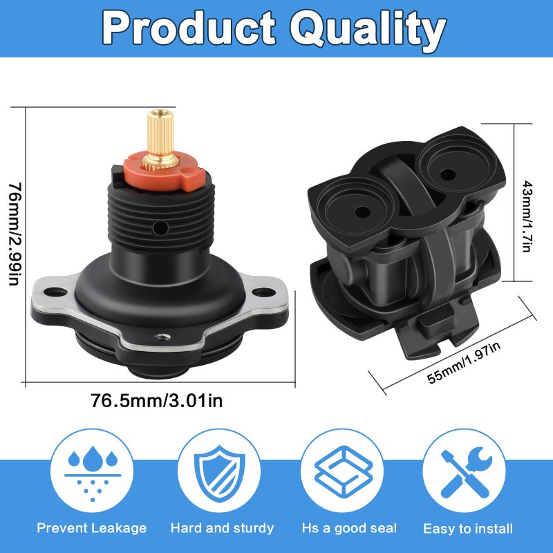 Edifla 1307346 Mixer Cap Sp Kit and GP800820 Pressure Balancing Unit Cartridge Compatible with Kohler Shower Valve, Shower Cartridge Repair Kit for Rite-Temp and K-304 Shower Valve, Retro - Image 2