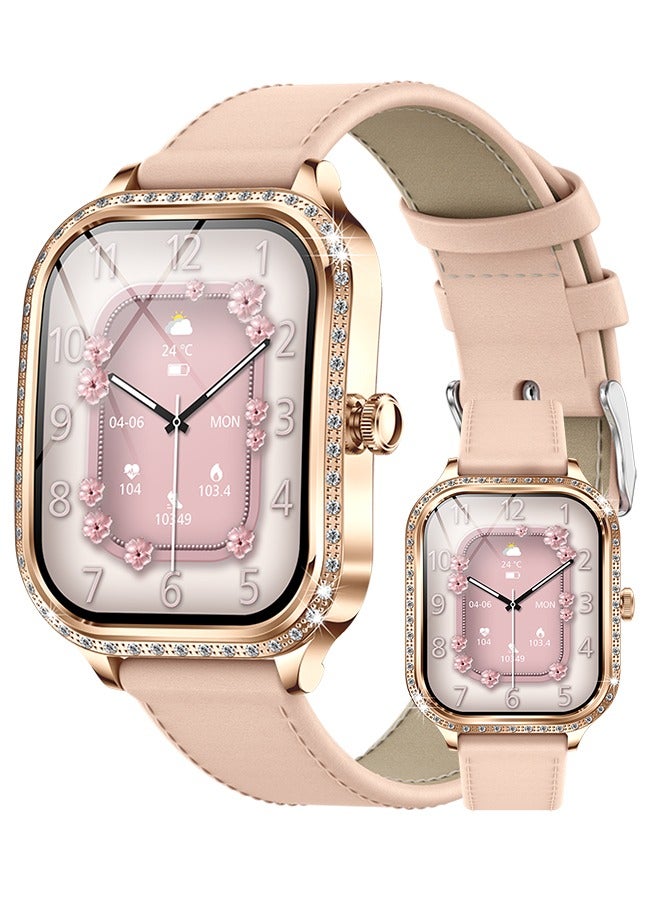 RollsTimi  Ladies/Women Bluetooth Smartwatch, Smart Wearable Watch, 1.75 Inch Full Screen Touch, TFT High Definition Screen With 240*296 Resolution, Multiple Sports Modes, Health Reminders, Magnetic Charging, RT MK88 - Image 1