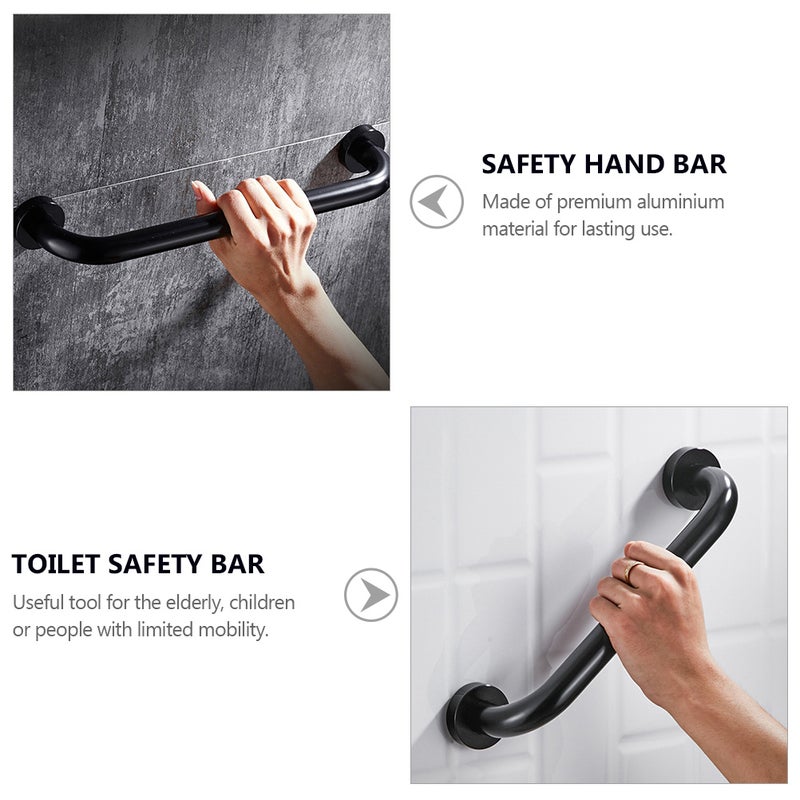 🚽 مسند قبضة للاستحمام 30 سم أسود للمسنين والأطفال - Image 5
