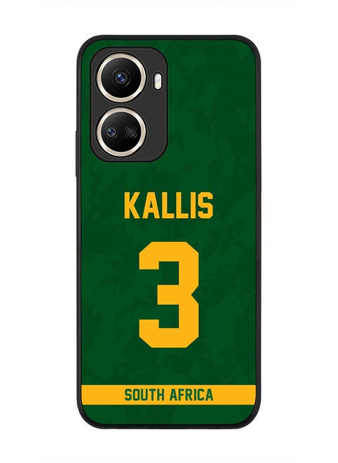 Rugged Black Edge Case for Huawei nova 10 SE, Slim fit Soft Case Flexible Rubber Edges Thin Cover - Player Name - Jacques Kallis, Jersey Number- 3