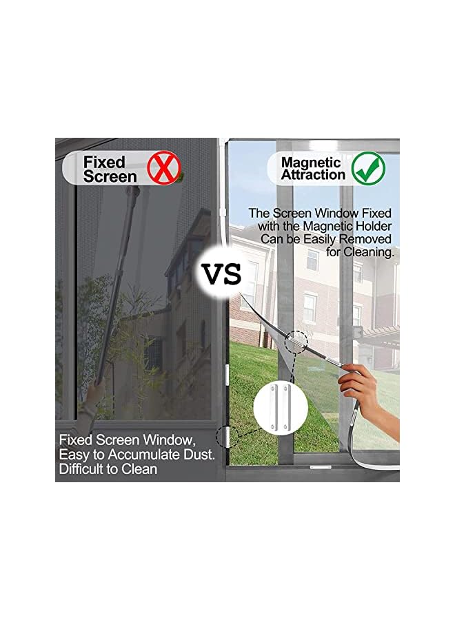 The Bros مشبك شاشة نافذة مغناطيسي، شريط مغناطيسي، 12 قطعة مشبك نافذة مغناطيسي ذاتي اللصق لشاشة الذباب، مشابك تثبيت عالمية بدون ثقب للأبواب، ستائر شبكية، ستائر أبواب - Image 2