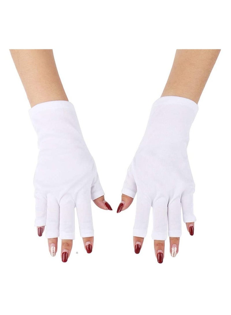 Gel Nail Gloves, 1 Pair Anti UV Glove Short Gloves UV and Sunblock Protection Shield Gloves Workout Gloves for Summer Outdoor  - Image 1