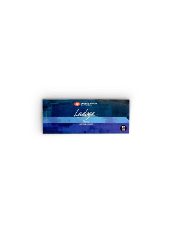 نيفسكايا باليترا طقم ألوان أكريليك 12 لون × 18 مل (Ladoga) – علبة كرتون - Image 2